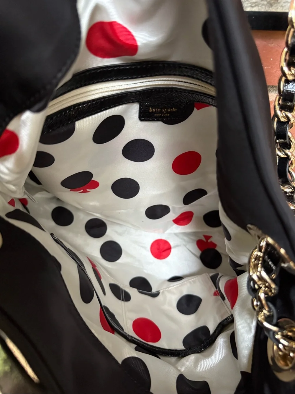 Kate Spade Black Chain-Handle Tote Bag